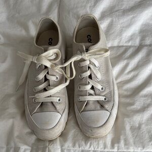 Converse Cream Canvas Sneakers